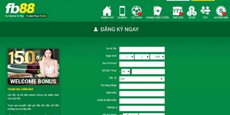 Đăng ký tài khoản ngay để tham gia trò chơi poker tại FB88